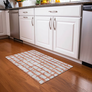 Piper Looms Mayfield Stripes AMF872 Coral Machine Washable Area Rug Scatter Lifestyle Image Feature