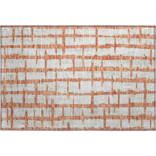 Piper Looms Mayfield Stripes AMF872 Coral Machine Washable Area Rug Scatter Main Image