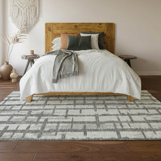 Piper Looms Mayfield Stripes AMF872 Gray Machine Washable Area Rug Lifestyle Image Feature