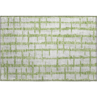 Piper Looms Mayfield Stripes AMF872 Green Machine Washable Area Rug Scatter Main Image
