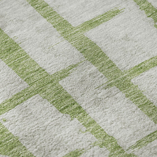 Piper Looms Mayfield Stripes AMF872 Green Machine Washable Area Rug Swatch Image