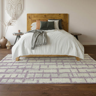 Piper Looms Mayfield Stripes AMF872 Lavender Machine Washable Area Rug Lifestyle Image Feature