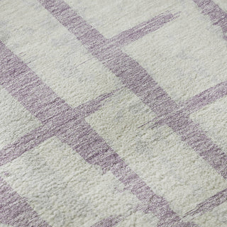 Piper Looms Mayfield Stripes AMF872 Lavender Machine Washable Area Rug Swatch Image