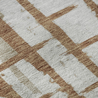 Piper Looms Mayfield Stripes AMF872 Paprika Machine Washable Area Rug Swatch Image