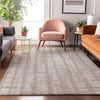 Piper Looms Mayfield Stripes AMF872 Taupe Machine Washable Area Rug Lifestyle Image Feature