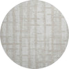 Piper Looms Mayfield Stripes AMF872 Taupe Machine Washable Area Rug Round Main Image
