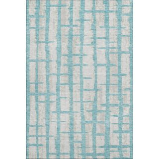 Piper Looms Mayfield Stripes AMF872 Teal Machine Washable Area Rug main image