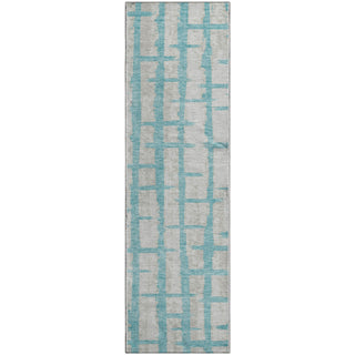 Piper Looms Mayfield Stripes AMF872 Teal Machine Washable Area Rug Runner Main Image