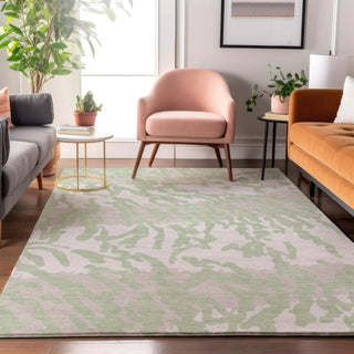 Piper Looms Mayfield Animal Print AMF873 Aloe Machine Washable Area Rug Lifestyle Image Feature
