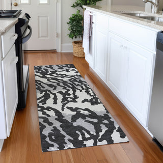 Piper Looms Mayfield Animal Print AMF873 Black Machine Washable Area Rug Runner Lifestyle Image Feature