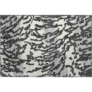 Piper Looms Mayfield Animal Print AMF873 Black Machine Washable Area Rug Scatter Main Image