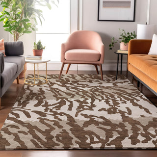 Piper Looms Mayfield Animal Print AMF873 Chocolate Machine Washable Area Rug Lifestyle Image Feature
