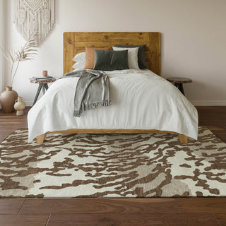 Piper Looms Mayfield Animal Print AMF873 Chocolate Machine Washable Area Rug Lifestyle Image Feature