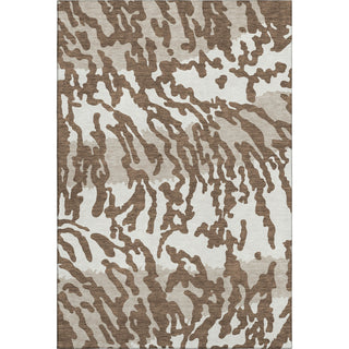 Piper Looms Mayfield Animal Print AMF873 Chocolate Machine Washable Area Rug main image