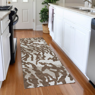 Piper Looms Mayfield Animal Print AMF873 Chocolate Machine Washable Area Rug Runner Lifestyle Image Feature