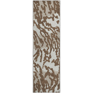 Piper Looms Mayfield Animal Print AMF873 Chocolate Machine Washable Area Rug Runner Main Image