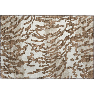 Piper Looms Mayfield Animal Print AMF873 Chocolate Machine Washable Area Rug Scatter Main Image