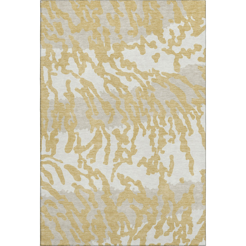 Piper Looms Mayfield Animal Print AMF873 Gold Machine Washable Area Rug main image