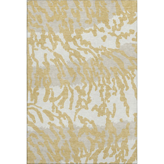 Piper Looms Mayfield Animal Print AMF873 Gold Machine Washable Area Rug main image