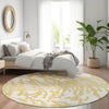 Piper Looms Mayfield Animal Print AMF873 Gold Machine Washable Area Rug Round Lifestyle Image Feature