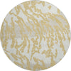 Piper Looms Mayfield Animal Print AMF873 Gold Machine Washable Area Rug Round Main Image