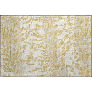 Piper Looms Mayfield Animal Print AMF873 Gold Machine Washable Area Rug Scatter Main Image
