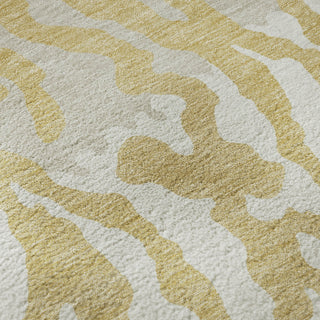 Piper Looms Mayfield Animal Print AMF873 Gold Machine Washable Area Rug Swatch Image