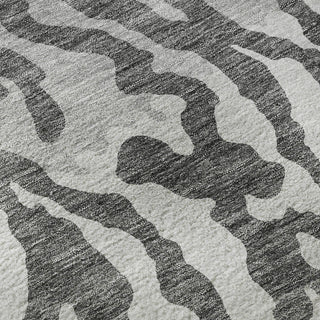 Piper Looms Mayfield Animal Print AMF873 Gray Machine Washable Area Rug Swatch Image