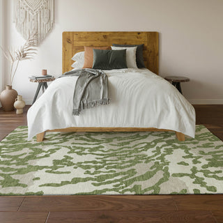 Piper Looms Mayfield Animal Print AMF873 Green Machine Washable Area Rug Lifestyle Image Feature