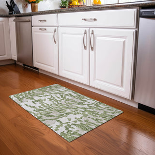Piper Looms Mayfield Animal Print AMF873 Green Machine Washable Area Rug Scatter Lifestyle Image Feature