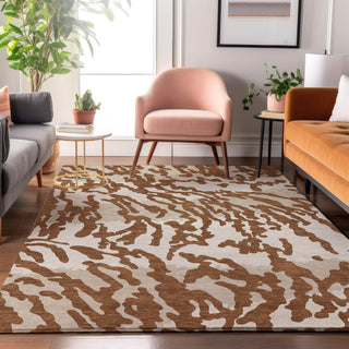 Piper Looms Mayfield Animal Print AMF873 Paprika Machine Washable Area Rug Lifestyle Image Feature