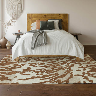 Piper Looms Mayfield Animal Print AMF873 Paprika Machine Washable Area Rug Lifestyle Image Feature