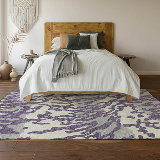 Piper Looms Mayfield Animal Print AMF873 Purple Machine Washable Area Rug Lifestyle Image Feature