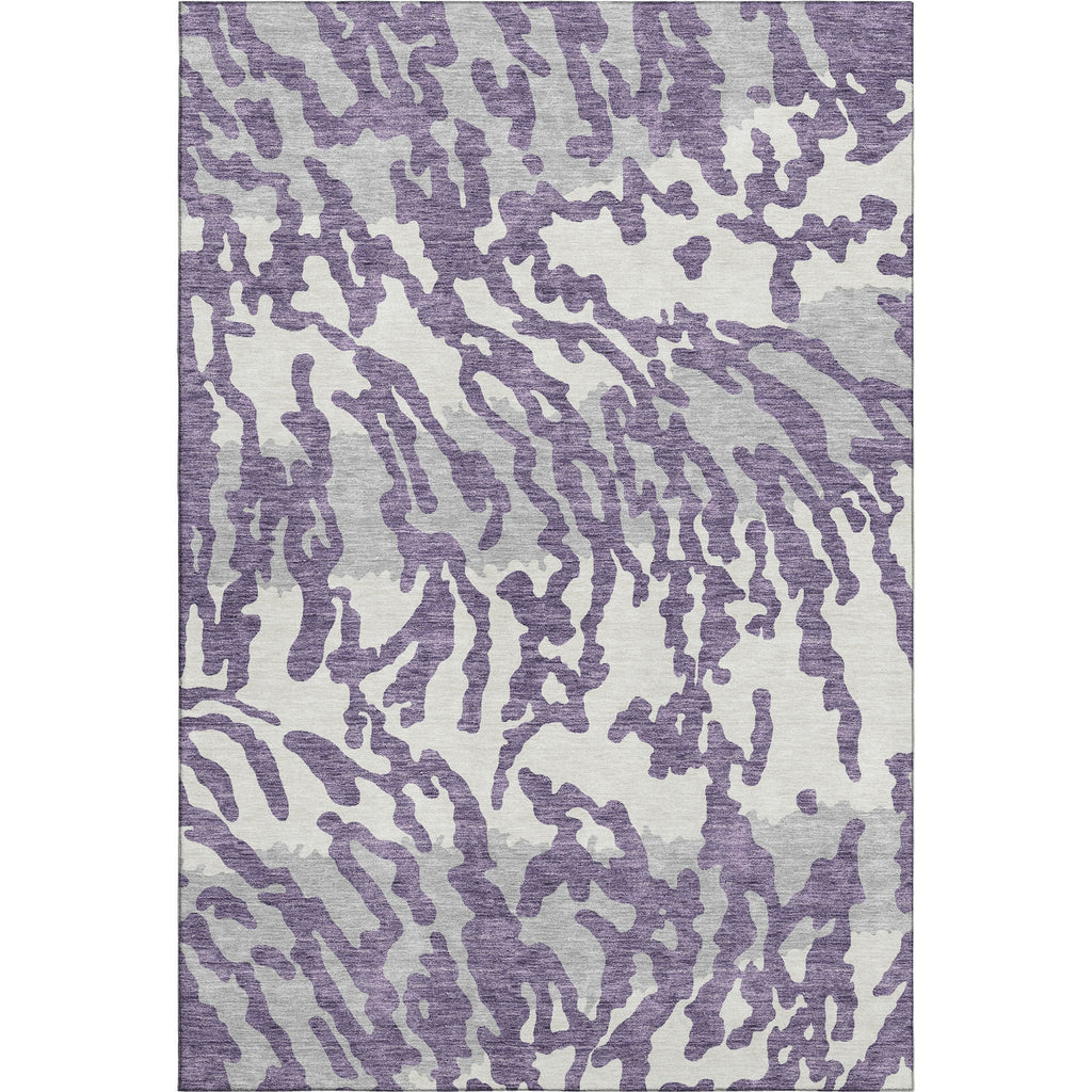 Piper Looms Mayfield Animal Print AMF873 Purple Machine Washable Area Rug main image