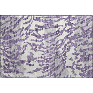 Piper Looms Mayfield Animal Print AMF873 Purple Machine Washable Area Rug Scatter Main Image