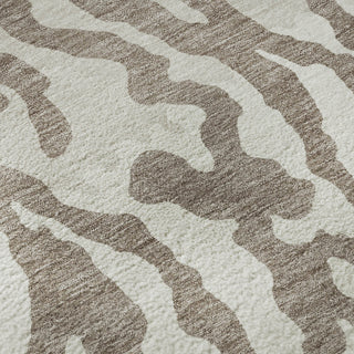 Piper Looms Mayfield Animal Print AMF873 Taupe Machine Washable Area Rug Swatch Image