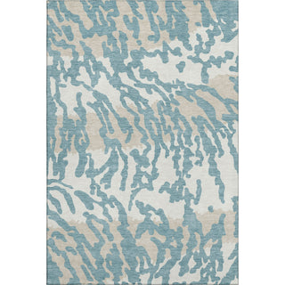 Piper Looms Mayfield Animal Print AMF873 Teal Machine Washable Area Rug main image