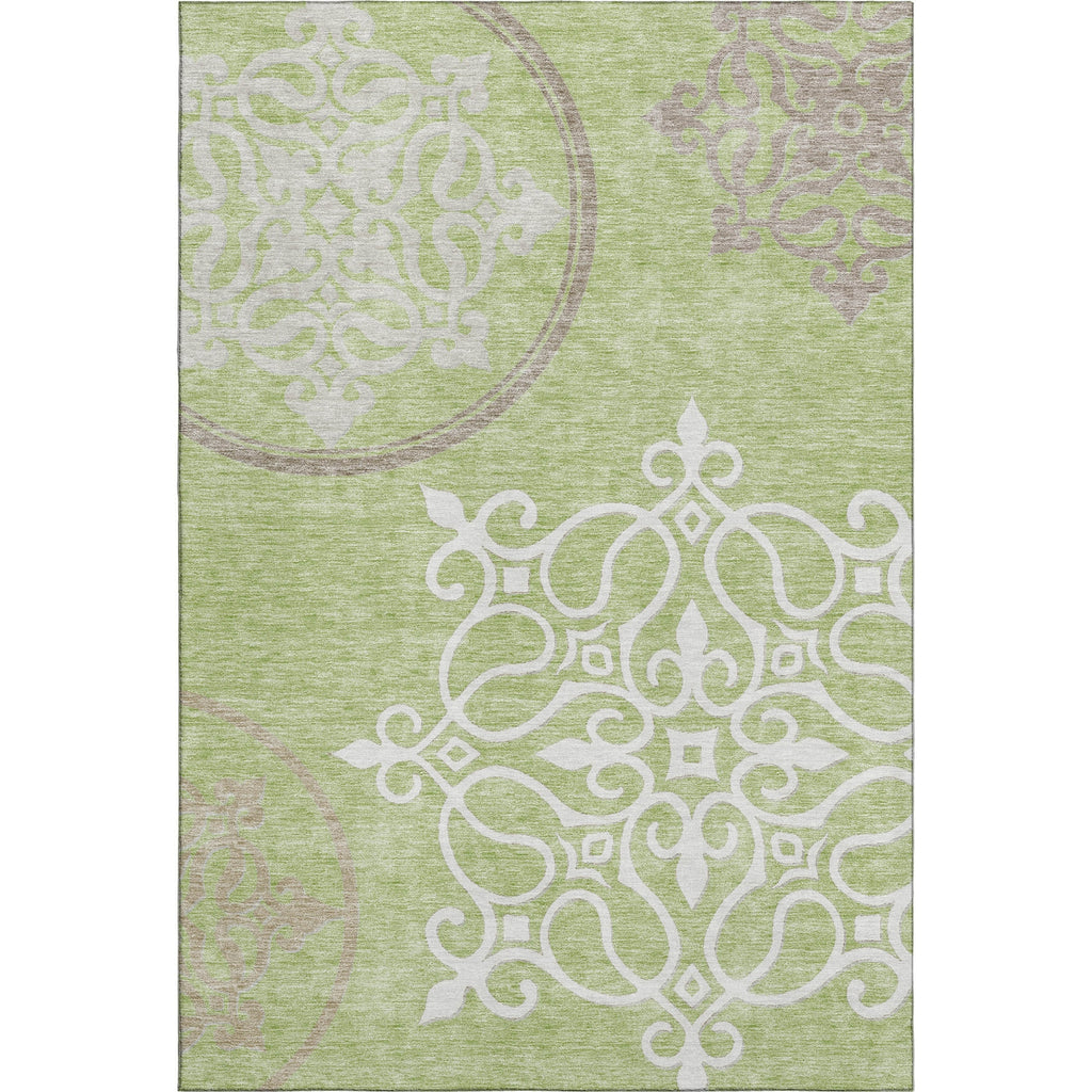 Piper Looms Mayfield Scrolls AMF874 Aloe Machine Washable Area Rug main image