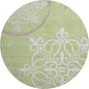 Piper Looms Mayfield Scrolls AMF874 Aloe Machine Washable Area Rug Round Main Image