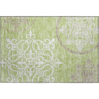 Piper Looms Mayfield Scrolls AMF874 Aloe Machine Washable Area Rug Scatter Main Image