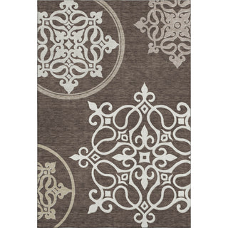 Piper Looms Mayfield Scrolls AMF874 Chocolate Machine Washable Area Rug main image
