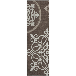 Piper Looms Mayfield Scrolls AMF874 Chocolate Machine Washable Area Rug Runner Main Image