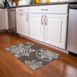 Piper Looms Mayfield Scrolls AMF874 Chocolate Machine Washable Area Rug Scatter Lifestyle Image Feature