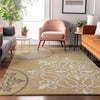 Piper Looms Mayfield Scrolls AMF874 Gold Machine Washable Area Rug Lifestyle Image Feature