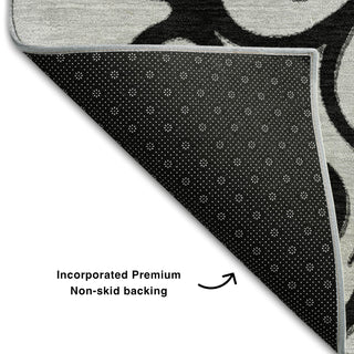 Piper Looms Mayfield Scrolls AMF874 Gray Machine Washable Area Rug Backing Image