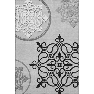 Piper Looms Mayfield Scrolls AMF874 Gray Machine Washable Area Rug main image