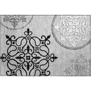 Piper Looms Mayfield Scrolls AMF874 Gray Machine Washable Area Rug Scatter Main Image