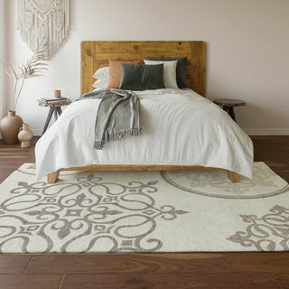 Piper Looms Mayfield Scrolls AMF874 Ivory Machine Washable Area Rug Lifestyle Image Feature