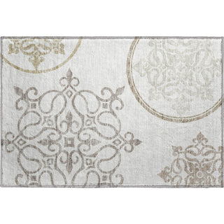 Piper Looms Mayfield Scrolls AMF874 Ivory Machine Washable Area Rug Scatter Main Image