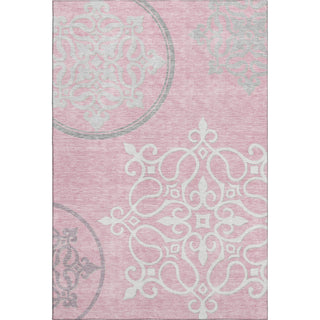 Piper Looms Mayfield Scrolls AMF874 Pink Machine Washable Area Rug main image